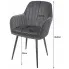wymiary krzesla z welurowego kompletu 2 szt krzeseł negros