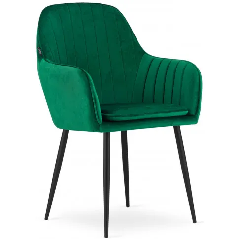 2 aksamitne krzesła do salonu w kolorze zielonym negros
