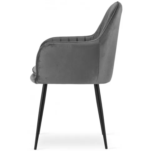 2 aksamitne krzesła do salonu kolor szary negros