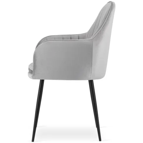 jasno szare tapicerowane krzesło muszelka negros
