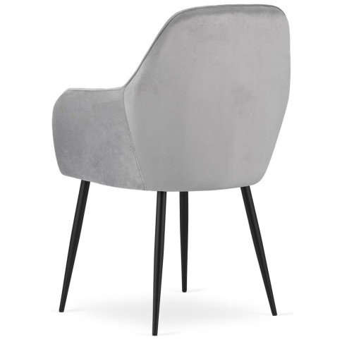 srebrne jasno szare krzesło tapicerowane negros