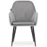 welurowe jasnoszare krzesło tapicerowane negros