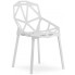 Białe ażurowe dekoracyjne krzesło do stołu - Timori 3X