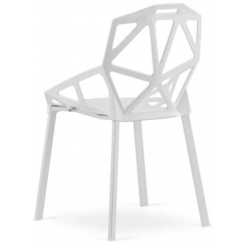 zestaw stylowych krzeseł do salonu timori w kolorze bialym