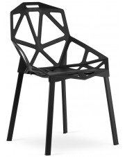 Czarne ażurowe designerskie krzesło do jadalni - Timori 3X w sklepie Edinos.pl