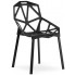 Czarne ażurowe designerskie krzesło do jadalni - Timori 3X