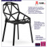 infografika zestawu czarnych nowoczesnych krzeseł do jadalni timori