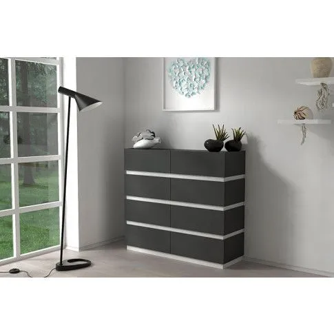 Zdjęcie grafitowa komoda z 8 szufladami Ogitro 4X | Edinos.pl