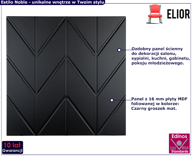 Panele ścienne czarny groszek Nefryt Estilo Nerja 21X