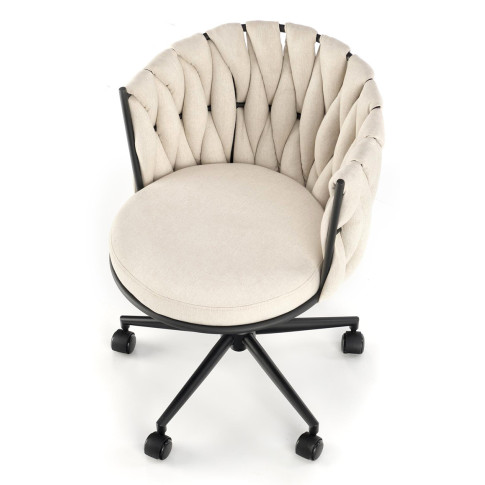 Bezowe nowoczesne krzeslo Ermo