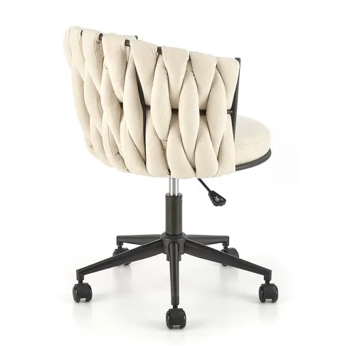 Kremowe krzeslo obrotowe Ermo