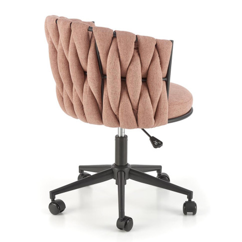 Różowy nowoczesny fotel obrotowy Ermo