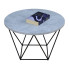 Okrągły stolik kawowy z geometrycznym stelażem beton - Boreko 4X