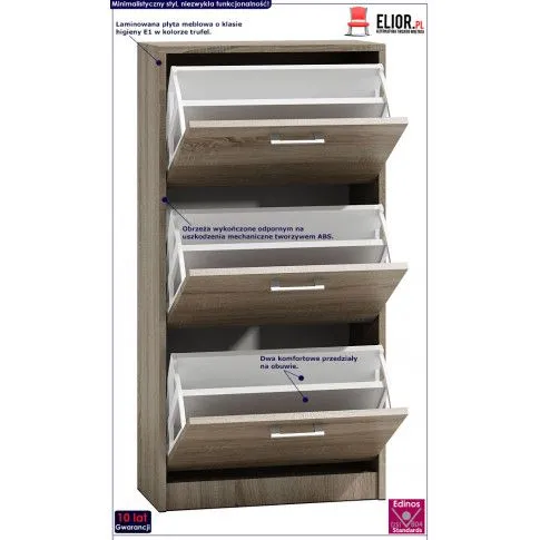 Fotografia Szafka na buty Waxa - dąb trufel z kategorii Szafki