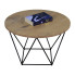 Okrągły stolik kawowy z metalowym stelażem dąb lancelot - Boreko 4X