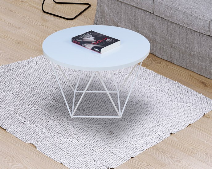 Wizualizacja stolika kawowego Tympa 5X biały