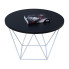 Minimalistyczny stolik kawowy z białym stelażem - Boreko 5X