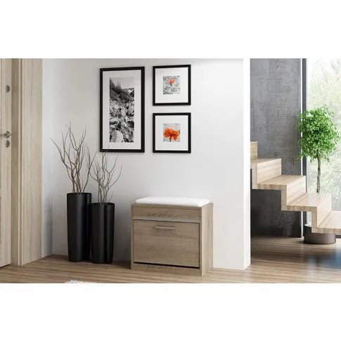 Zdjęcie szafka na buty ze schowkiem dąb trufel Cella 2X | Edinos.pl