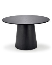 Czarny okrągły stół na jednej nodze - Detris w sklepie Edinos.pl