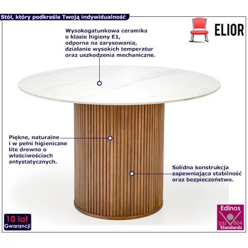 Nowoczesny okrągły stół Lavel