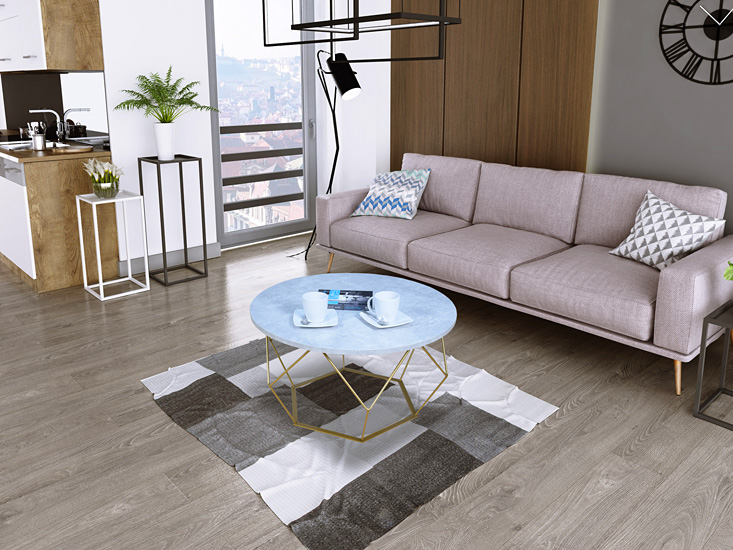 Wizualizacja stolika kawowego Liliana 3X beton