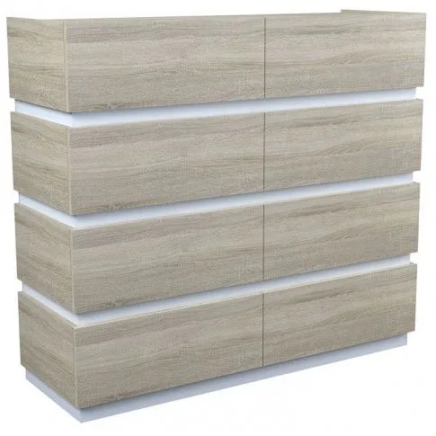 Szczegółowe zdjęcie nr 6 produktu Komplet mebli systemowych Moso - dąb sonoma + biały