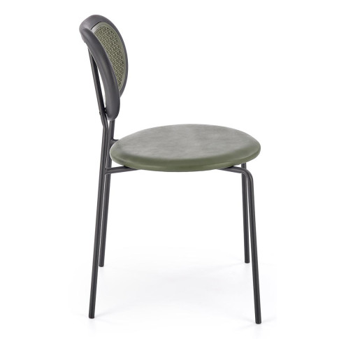 Zielone krzesło z ekoskóry Omix