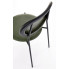 Zielone krzesło z rattanowym oparciem Omix