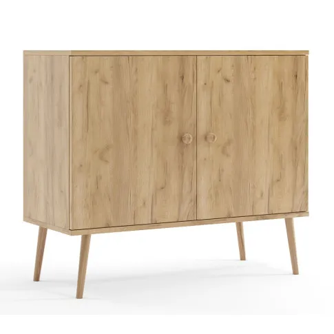 Komoda skandynawska na nóżkach Tida 9X dąb craft