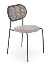 Szare nowoczesne krzesło tapicerowane - Omix w sklepie Edinos.pl