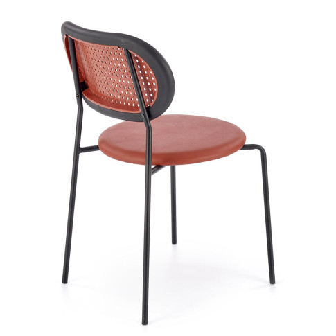 Bordowe krzesło z ekoskóry Omix
