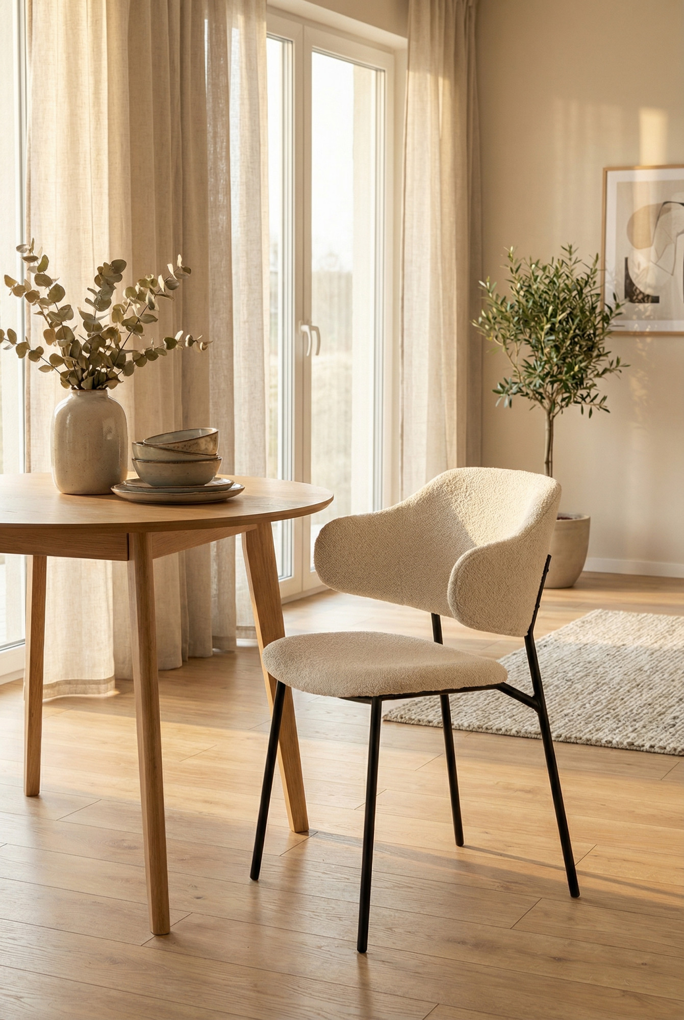 Wizualizacja wnętrza z wykorzystaniem krmowego krzesła Movissa