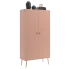 Różowa szafa z półkami w stylu skandynawskim - Geza 10X