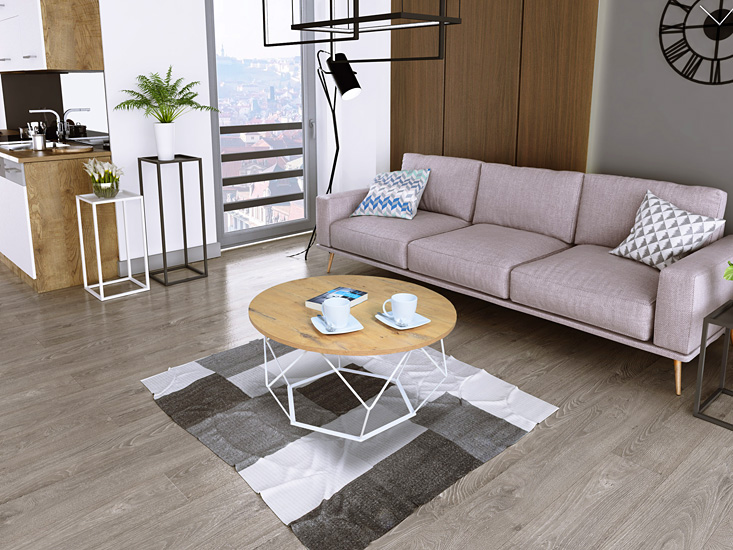 Wizualizacja stolika kawowego Liliana 5X dąb lancelot