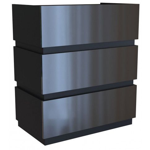 Szczegółowe zdjęcie nr 5 produktu Zestaw lakierowanych mebli modułowych Fandi - czarny