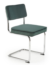 Zielone tapicerowane krzesło welurowe - Laveno w sklepie Edinos.pl