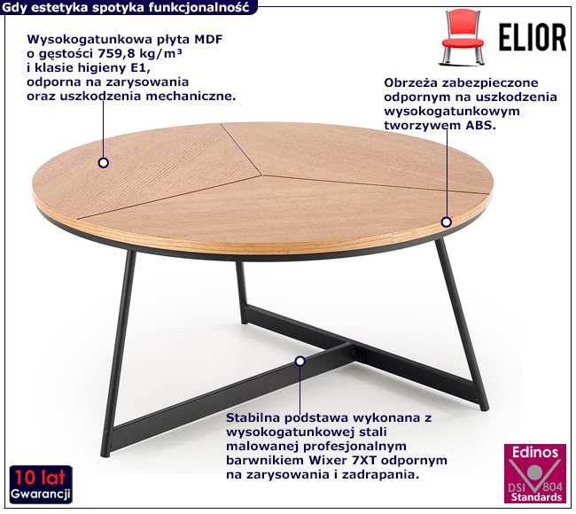 Nowoczesny stolik kawowy Daklet 3X