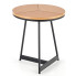 Okrągły loftowy stolik kawowy w kolorze dąb naturalny - Exa 4X