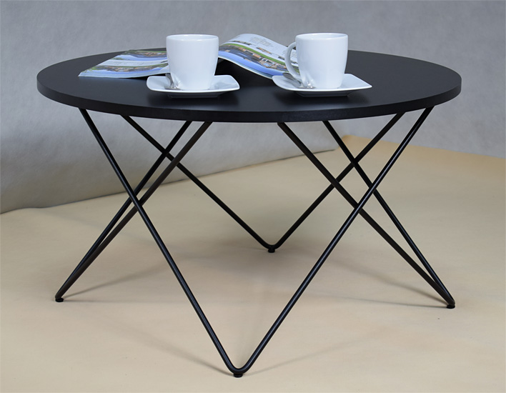 Wizualizacja stolika kawowego Murilo 4X czarny blat