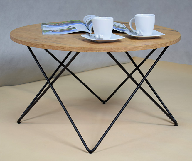 Wizualizacja stolika kawowego Noemi 4X dąb lancelot blat