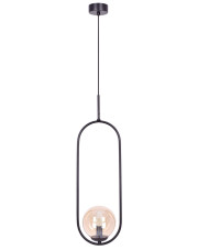 Lampa wisząca geometryczna z bursztynowym kloszem - A198-Anoba w sklepie Edinos.pl