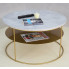 Wizualizacja stolika kawowego Karolis 3X beton złoty