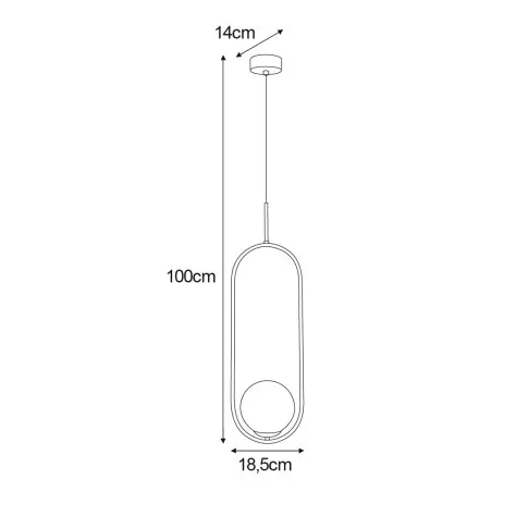 Wymiary lampy A198-Anoba