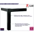 Czarna noga prosta stalowa 15cm Estilo Noble 34X