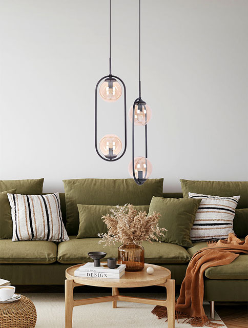 Czarna lampa wisząca industrialna nad stół I396-Toria