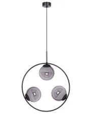 Okrągła lampa wisząca z grafitowymi kloszami - A201-Karox w sklepie Edinos.pl