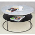 Dwupoziomowy stolik kawowy Karolis 4X beton czarny