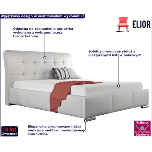 Łóżko z drewnianym stelażem Tibis 3X