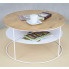 Dwupoziomowy stolik kawowy Karolis 5X dąb lancelot biały