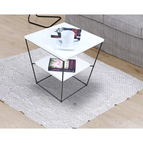 Wizualizacja stolika kawowego Arakin 4X biały czarny